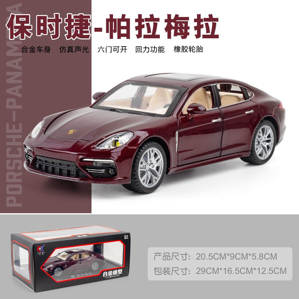 合金車模1:24 Paramela 回力聲光玩具汽車音樂模型擺件收藏代發