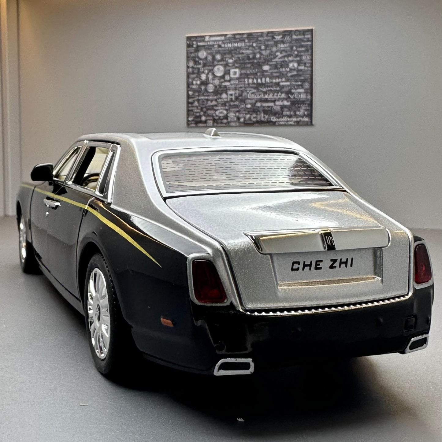 金汽車模型Rolls-royce 1:24卷幻影回拉聲音照明玩具汽車音樂模型裝飾品合集