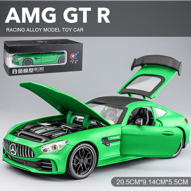 合金汽車模型1:24 Daben GT跑車聲光回拉玩具汽車音樂模型裝飾品批發代批發