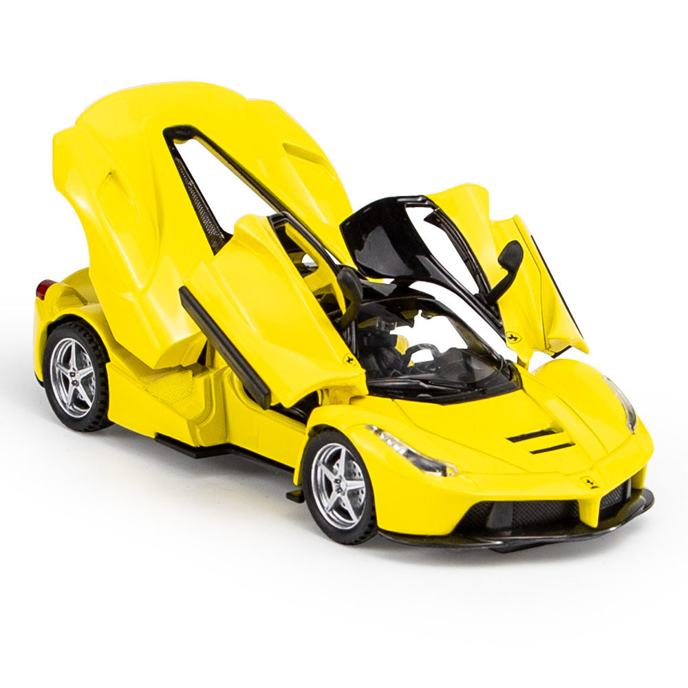 合金 1:32 Farari Lafa 超級跑車模型回力男孩玩具車,帶聲光模型裝飾品