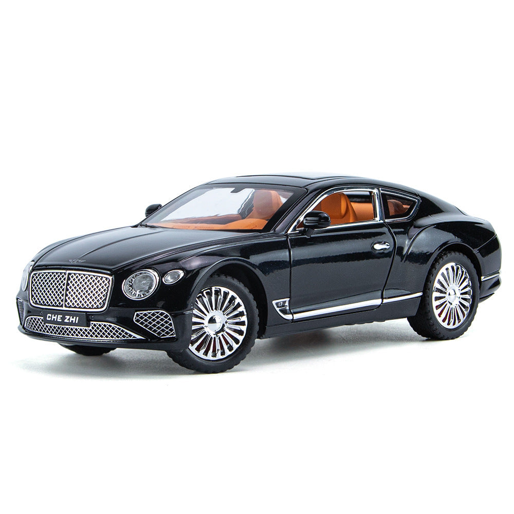 合金車模1:24 Continental GT跑車聲光回力兒童玩具車音樂模型擺件收藏