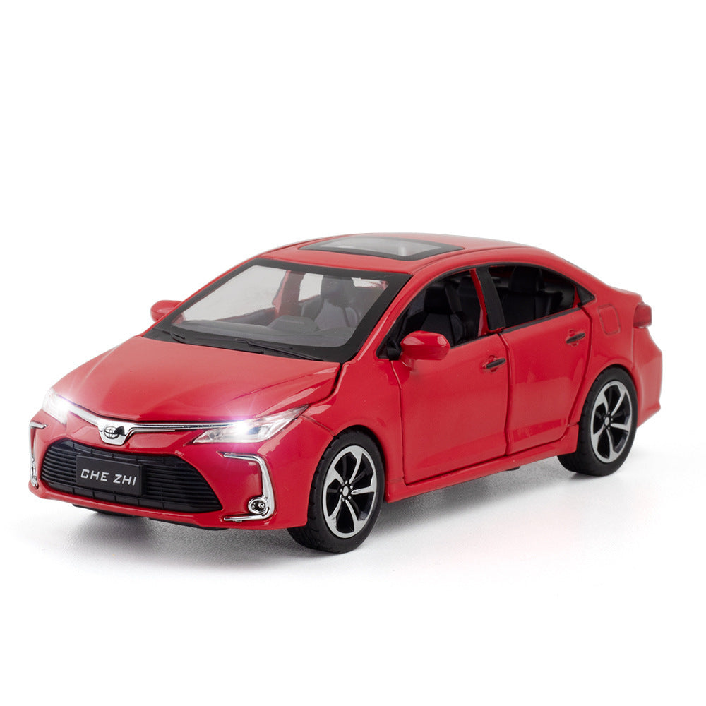 合金車模1:32 Toyota Corolla 聲光回力玩具汽車音樂模型擺件