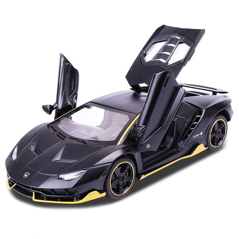 合金車模 Rambo LP770跑車回力3開門男孩玩具車聲光模型擺件收藏