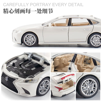 合金車模1:32 Lake LS500H聲光回力玩具汽車音樂模型擺件