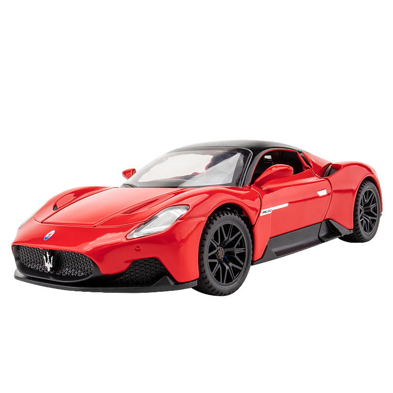 金車模1:32 Maserati MC20跑車回力帶聲光玩具電池車音樂模型擺件