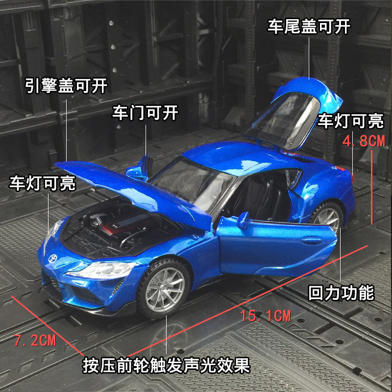 合金車模1:32 Cow 車帶聲光回力玩具車音樂模型擺件收藏
