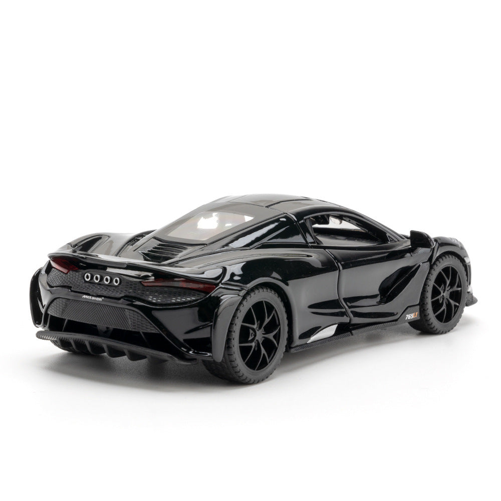 合金車模1比32 McLaren 765LT帶聲光回力玩具跑車音樂模型擺件