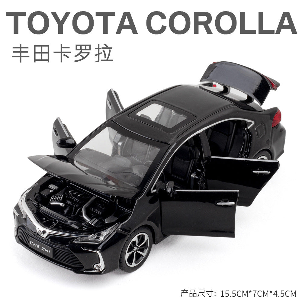 合金車模1:32 Toyota Corolla 聲光回力玩具汽車音樂模型擺件