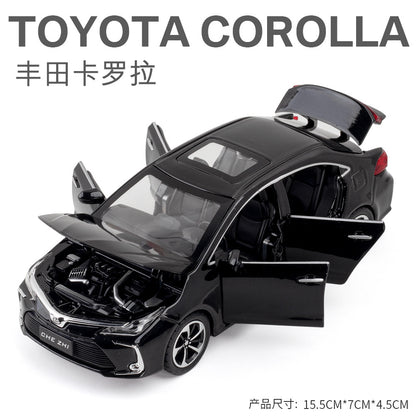 合金車模1:32 Toyota Corolla 聲光回力玩具汽車音樂模型擺件