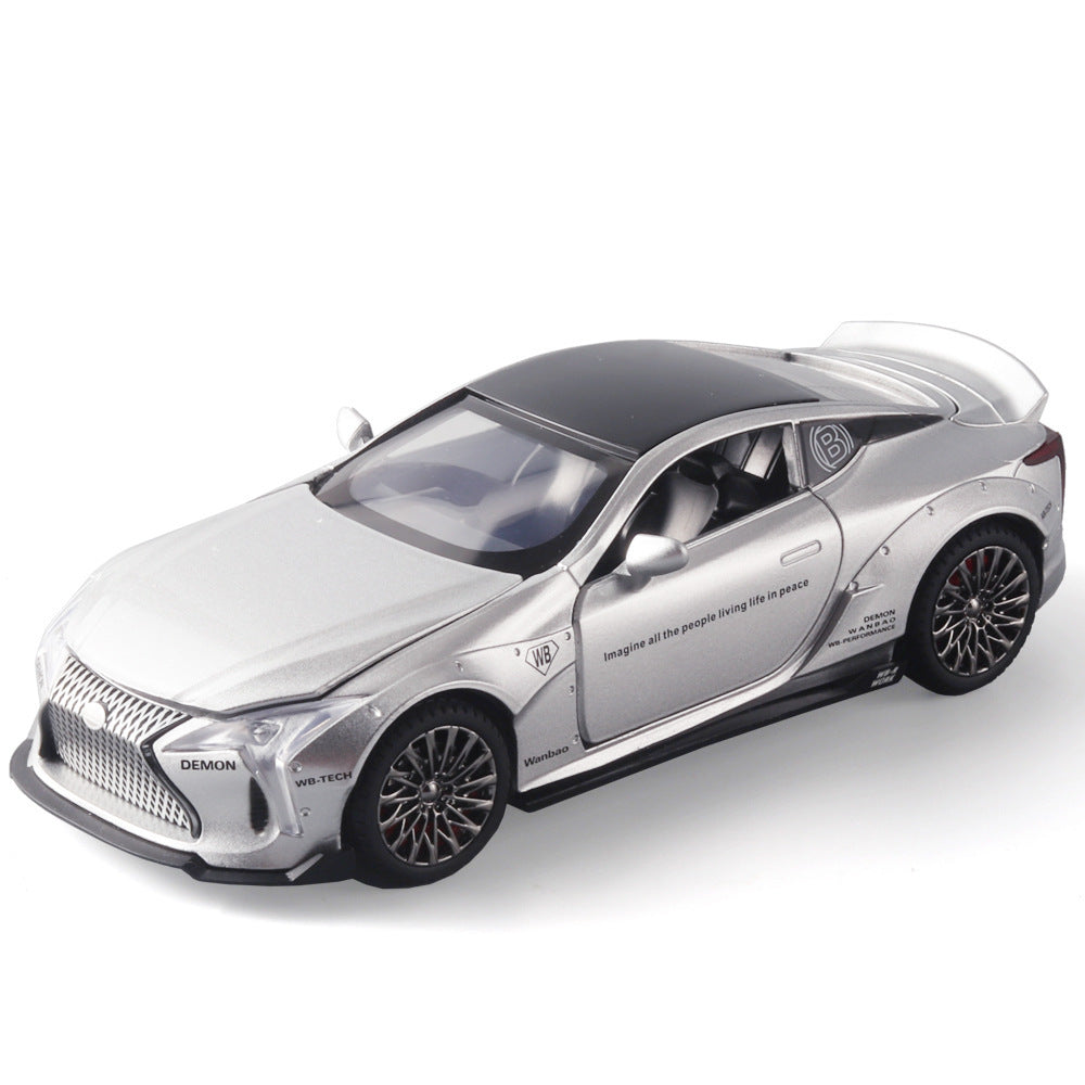 金車模1比32 Lake LC500跑車聲光回力玩具車音樂模型擺件收藏