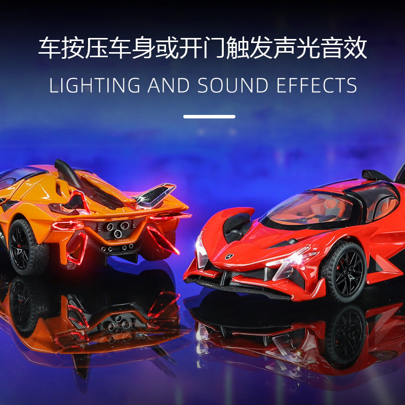 合金汽車模型 1:32 Apollo 跑車與聲光回力玩具汽車音樂模型裝飾品合集