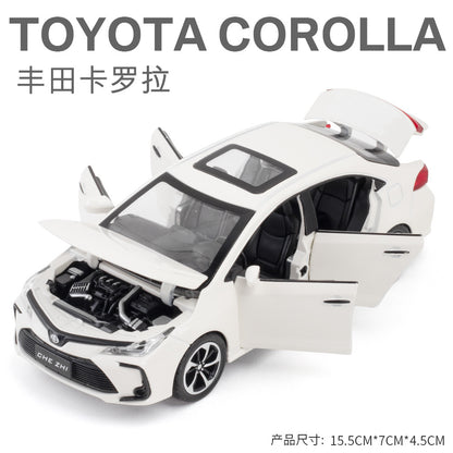 合金車模1:32 Toyota Corolla 聲光回力玩具汽車音樂模型擺件