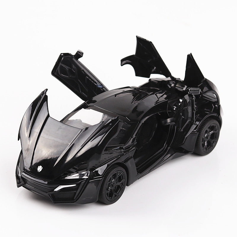 合金汽車模型1:32 Ryken 跑車聲光迴拉玩具跑車音樂模型飾品合集