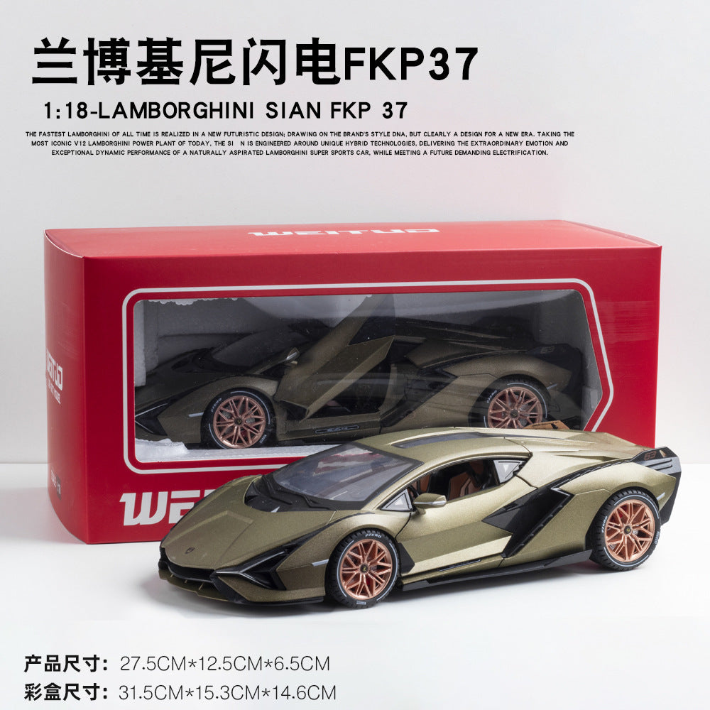 合金汽車模型1:18 Rambo 閃電跑車,帶聲光回拉玩具汽車音樂模型裝飾品合集