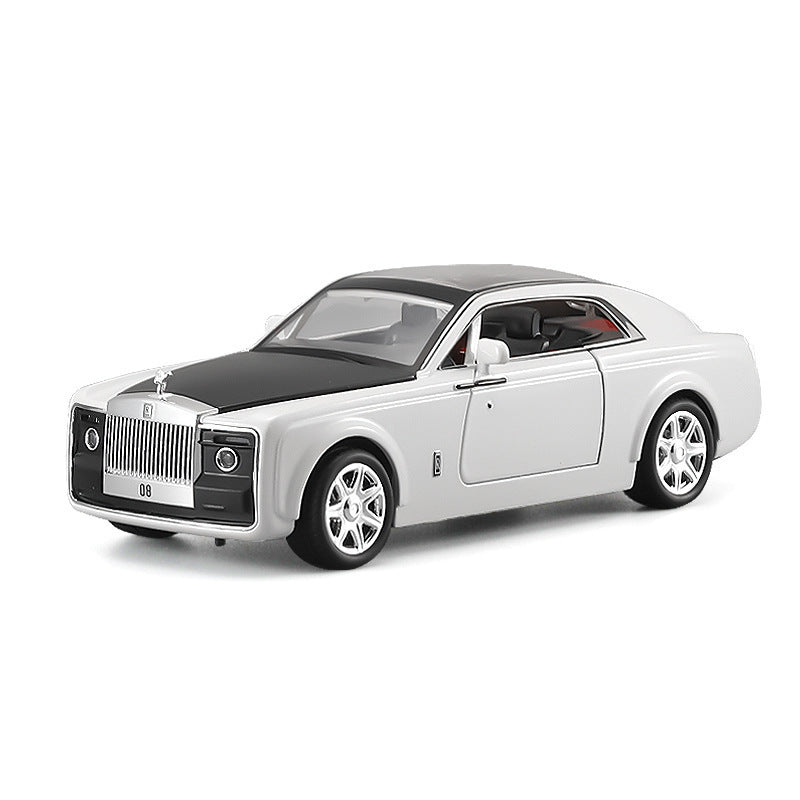 合金車模1比24Rolls Shadow跑車帶聲光回力玩具車音樂模型擺件收藏