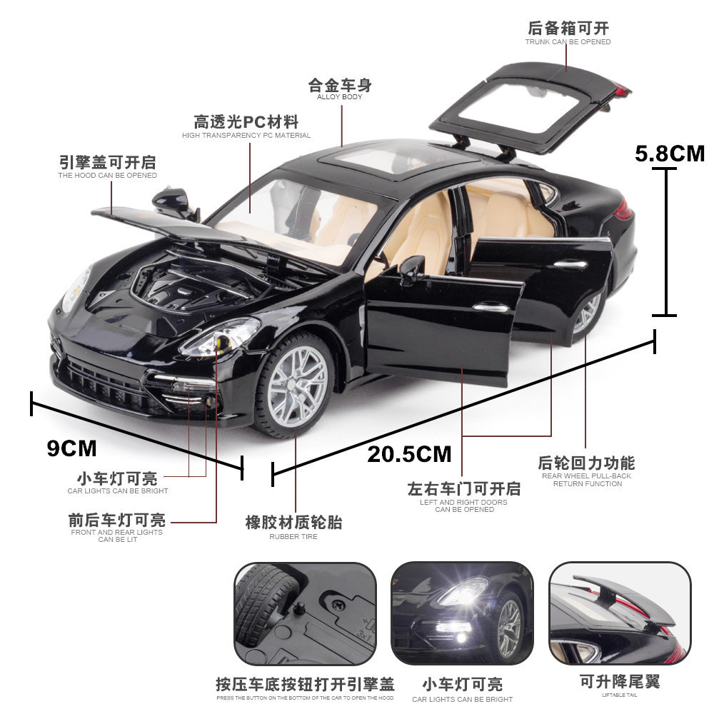 合金車模1:24 Paramela 回力聲光玩具汽車音樂模型擺件收藏代發