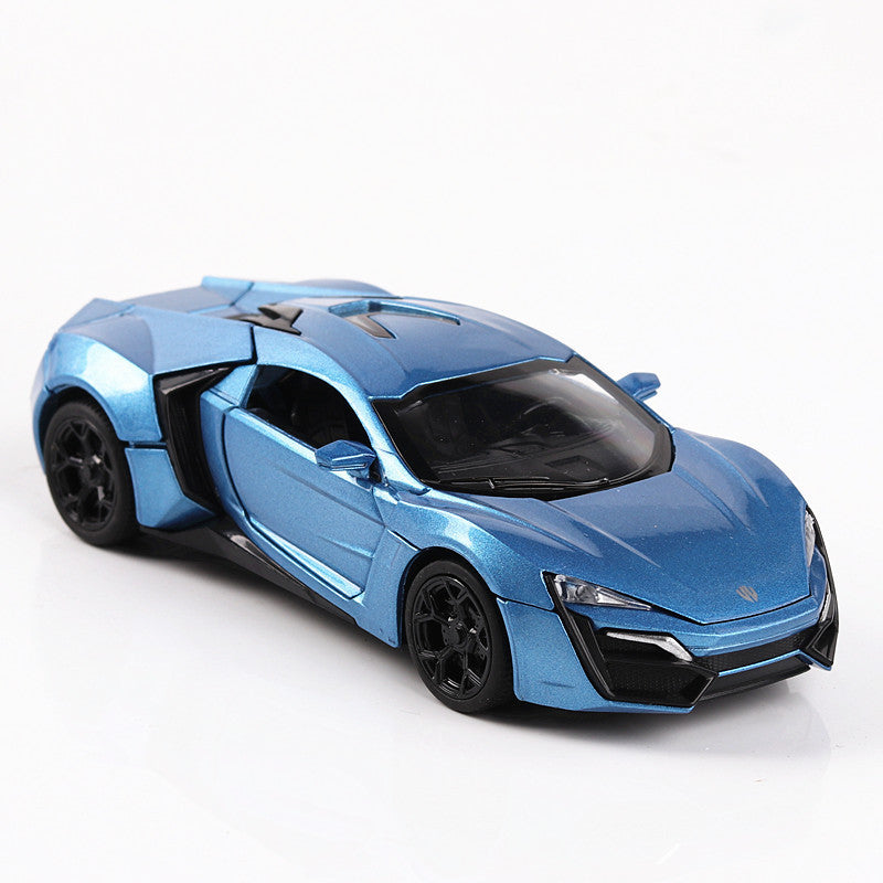 合金汽車模型1:32 Ryken 跑車聲光迴拉玩具跑車音樂模型飾品合集