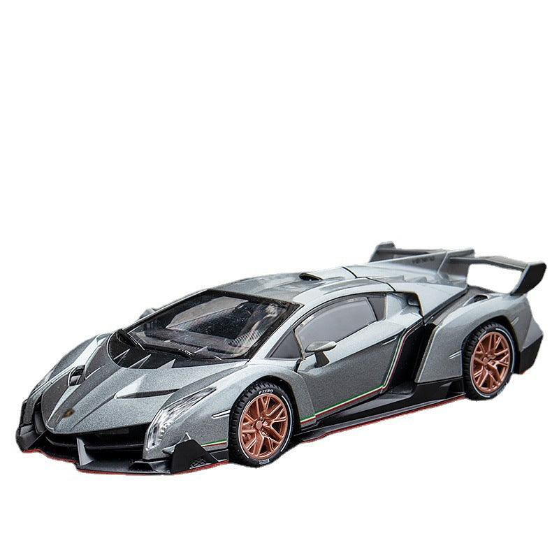 合金噴塗功能1:24 Rambo 毒藥車模回力玩具車聲光模型飾品合集