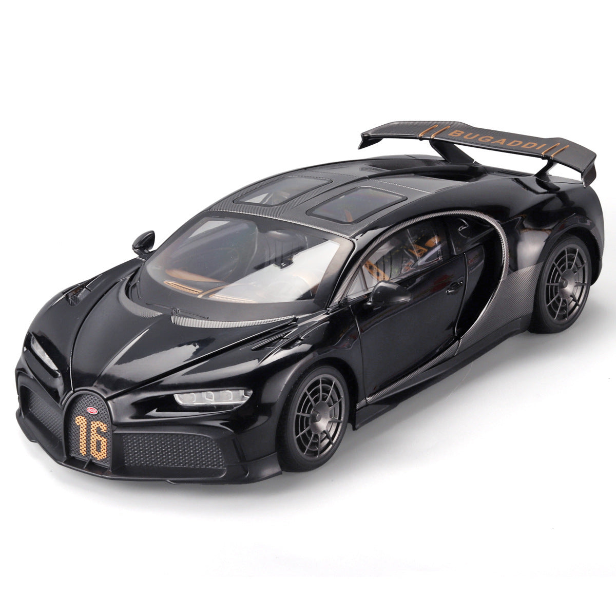 合金汽車模型 1:18 Bugatti Chiron跑車與聲光玩具汽車音樂模型裝飾品集