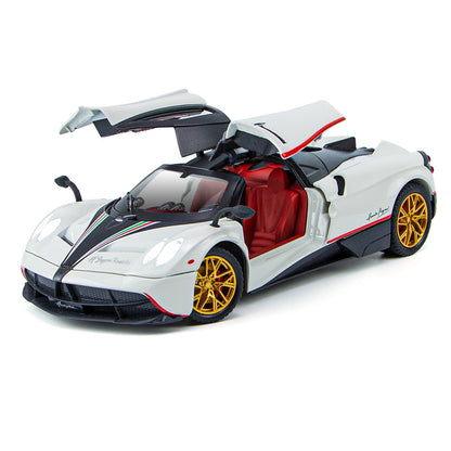 合金車模1:24 Pagani 帕加尼中國龍跑車回力聲光汽車玩具模型擺件