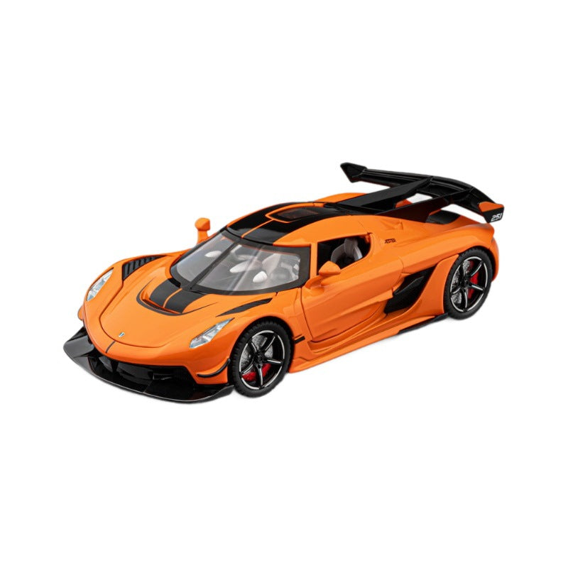 合金車模1:22 Koenigsegg JESCO跑車 聲光回力玩具車音效模型擺件