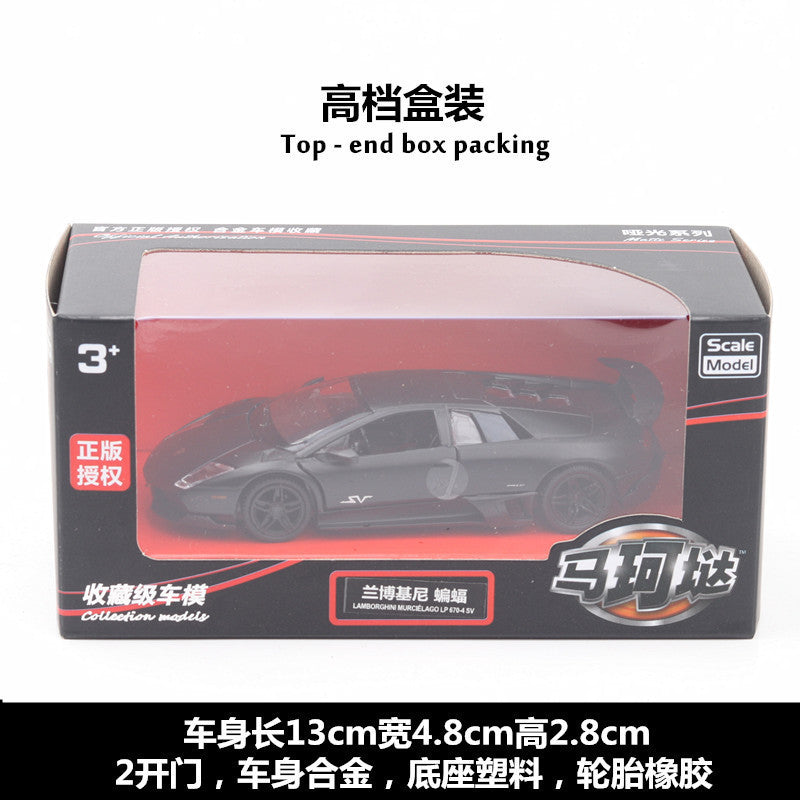 合金車模1:36 Rambo 蝙蝠跑車無帶聲光玩具車回力模型擺件收藏