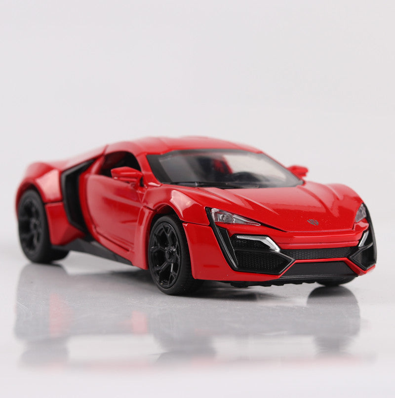 合金汽車模型1:32 Ryken 跑車聲光迴拉玩具跑車音樂模型飾品合集