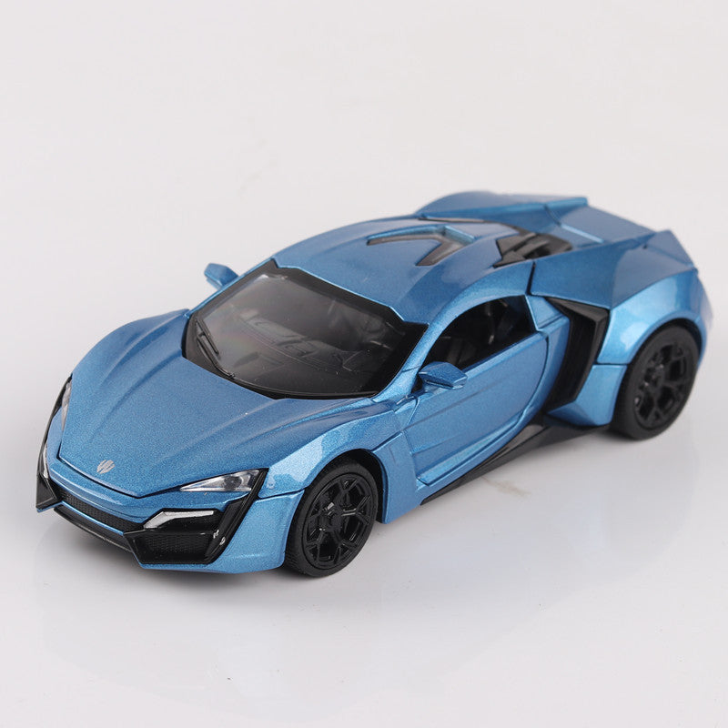 合金汽車模型1:32 Ryken 跑車聲光迴拉玩具跑車音樂模型飾品合集