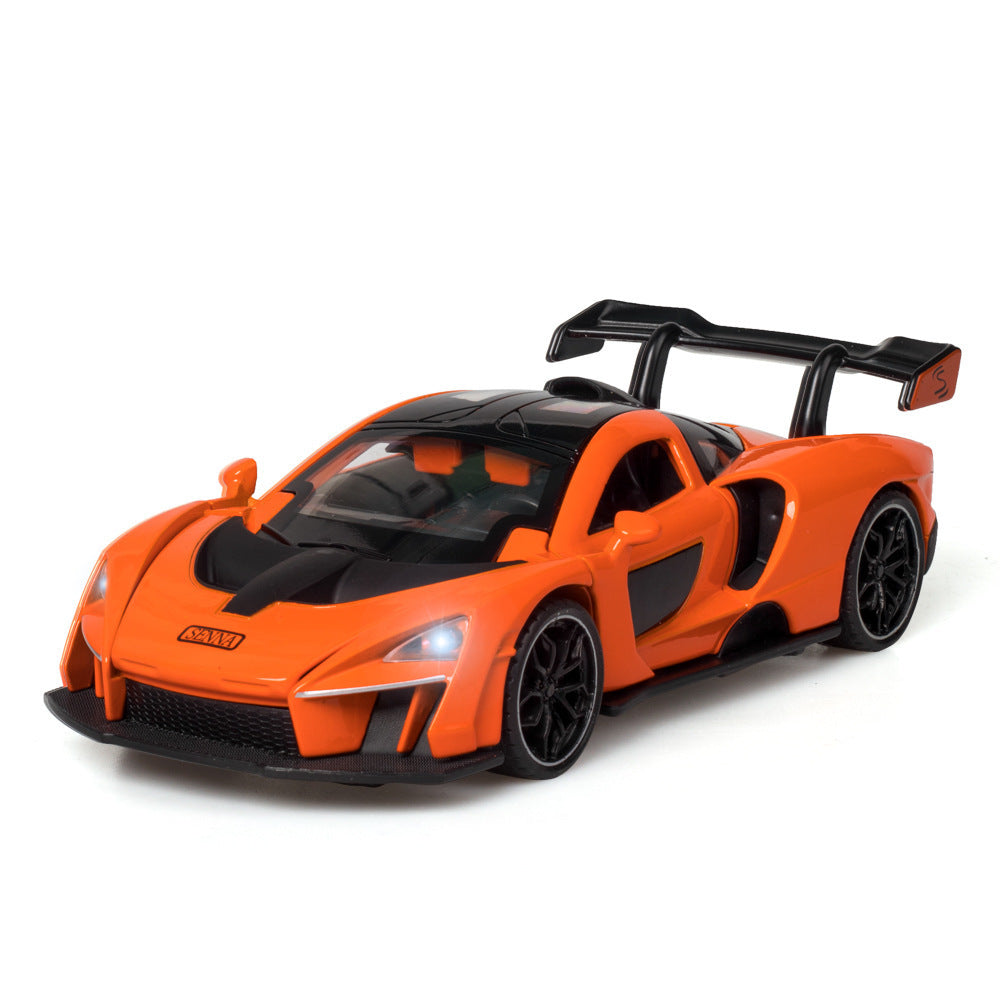 合金車模1:32 McLaren 塞納跑車發聲回力燈光玩具車音樂模型擺件