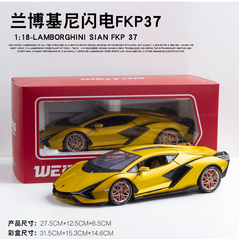 合金汽車模型1:18 Rambo 閃電跑車,帶聲光回拉玩具汽車音樂模型裝飾品合集