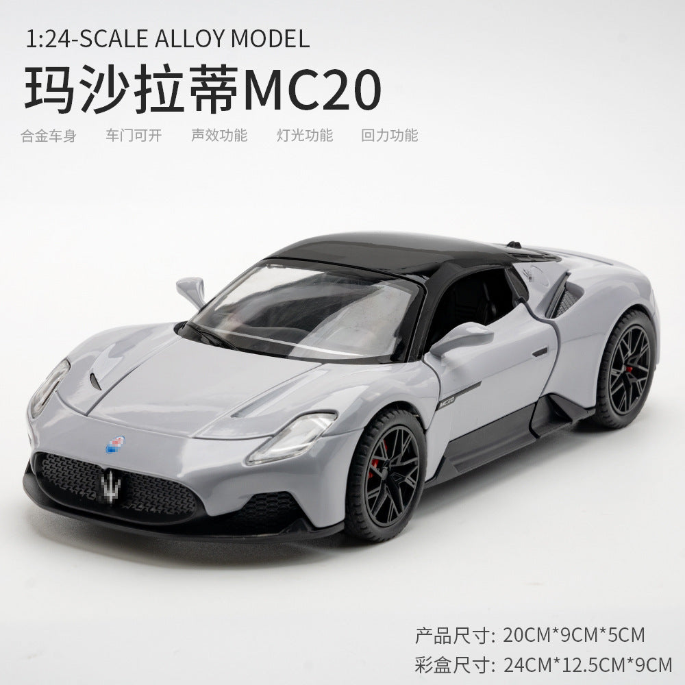 合金 1:24 Ant Sarati MC20 汽車模型回力男孩玩具跑車聲光模型裝飾品合集