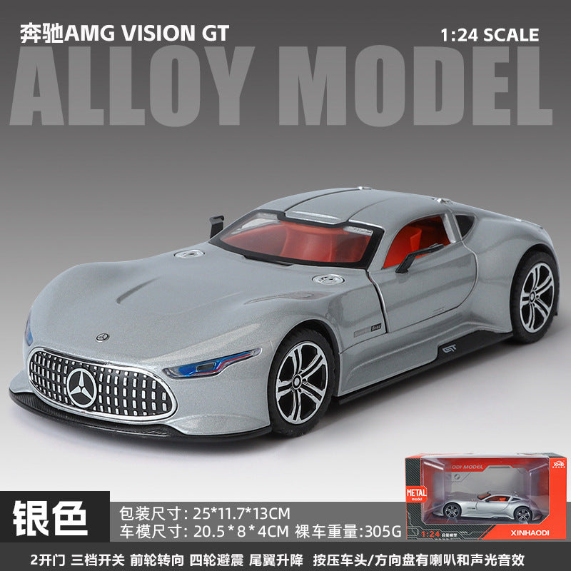 合金車模1比24 Daben Benz AMG GT跑車聲光回力玩具車音效模型