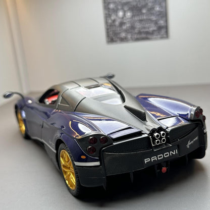 合金車模1:24 Pagani 帕加尼中國龍跑車回力聲光汽車玩具模型擺件