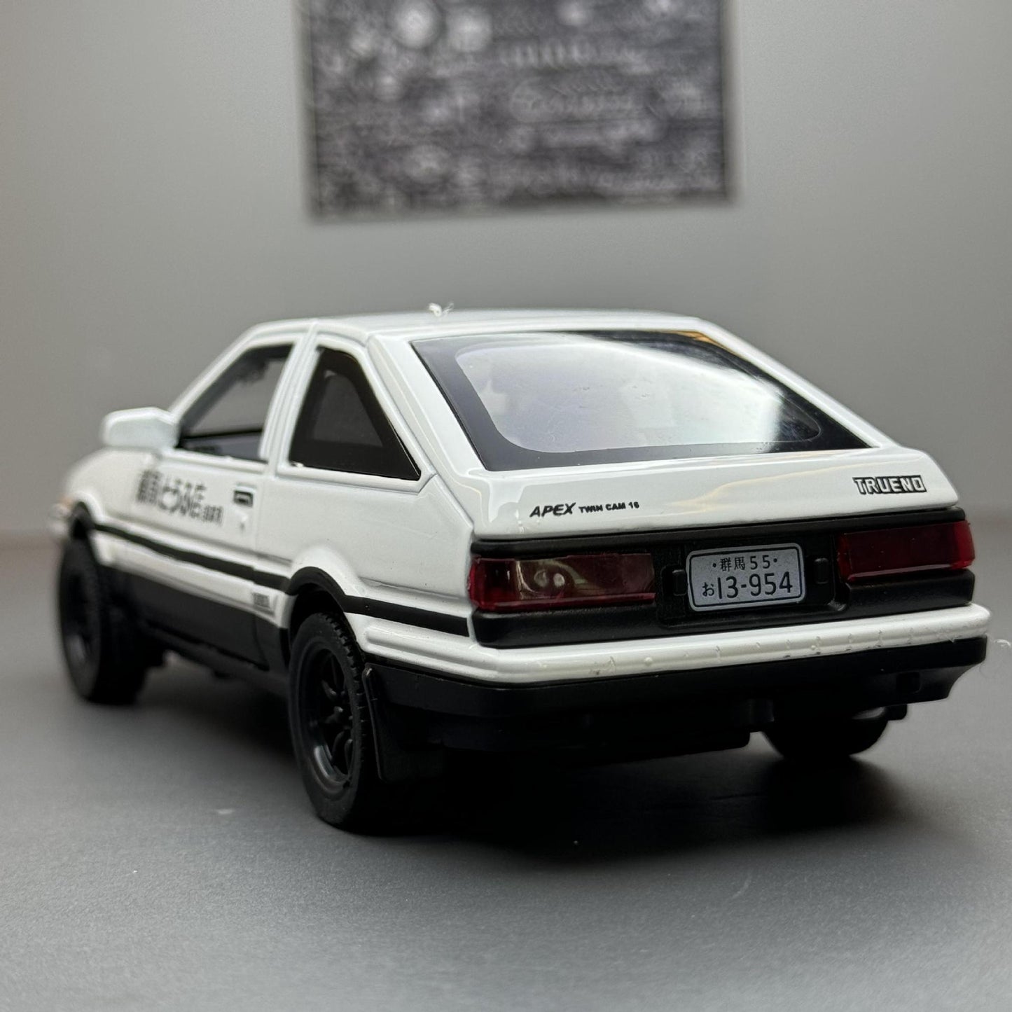 合金車模1:32 Fujiwara 豆腐AE86聲光回力玩具汽車音樂模型擺件收藏