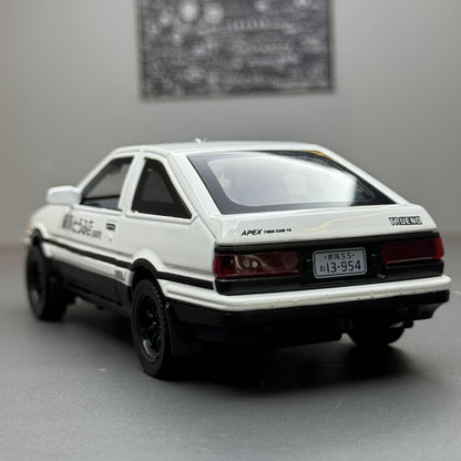 合金車模1:32 Fujiwara 豆腐AE86聲光回力玩具汽車音樂模型擺件收藏