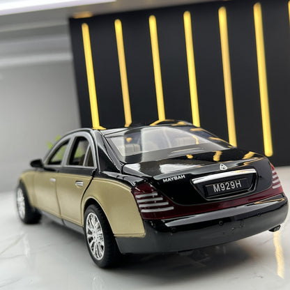 合金車模1:24 Maybach 62S商務轎車帶聲光回力男玩具汽車模型擺件