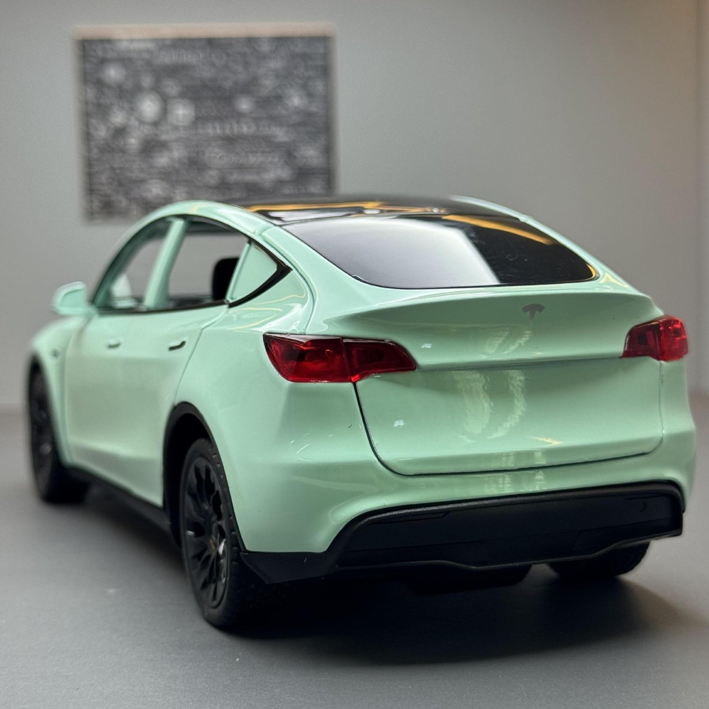 合金車模1:24 Tesla MODELY聲光回力玩具汽車音樂模型擺件代發