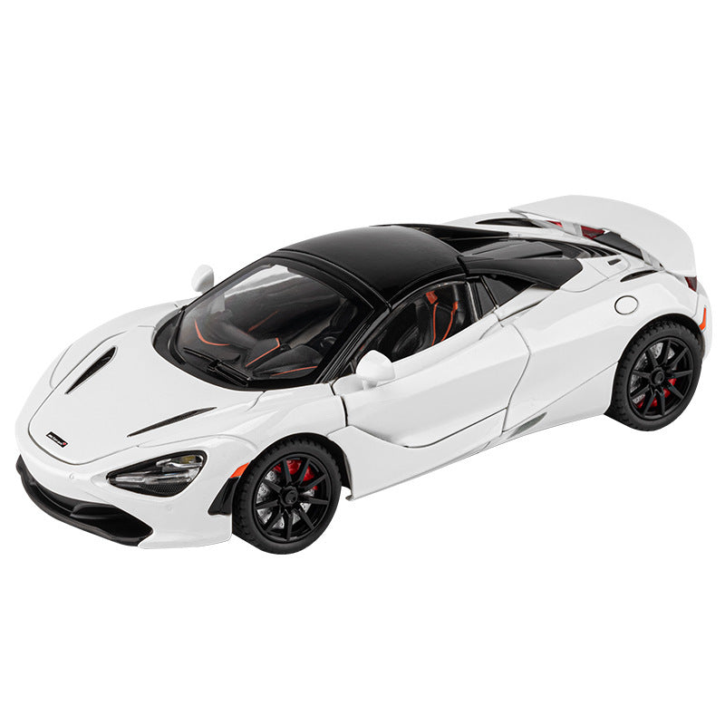 合金車型1:24 McLaren 720S跑車聲光回拉玩具汽車音樂模型飾品代為發貨