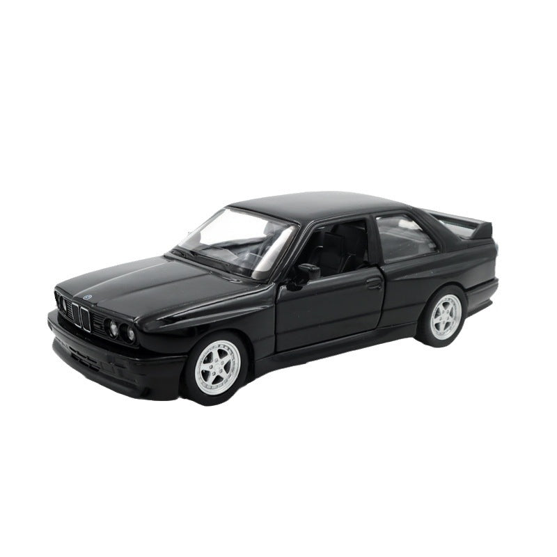 合金車模1:36 Bmw M31987復古跑車無聲光玩具車回力模型擺件