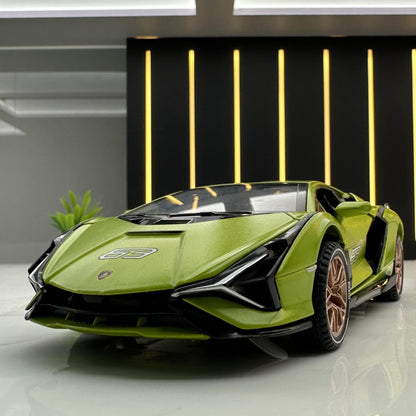 合金車模1:32 Rambo 閃電賽道跑車聲光回力玩具車音樂模型擺件