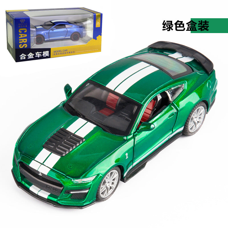 合金車模1:32S helby GT跑車聲光玩具野馬汽車回力模型擺件收藏