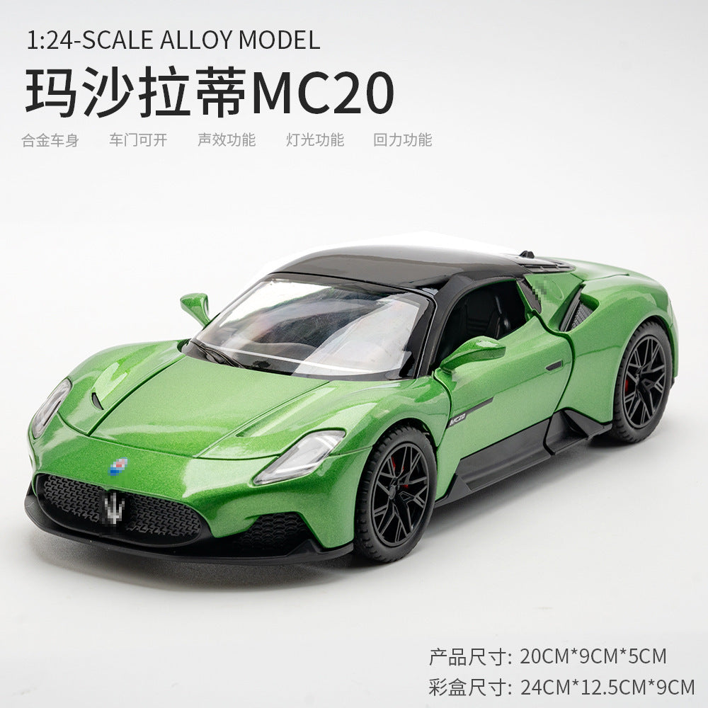 合金 1:24 Ant Sarati MC20 汽車模型回力男孩玩具跑車聲光模型裝飾品合集