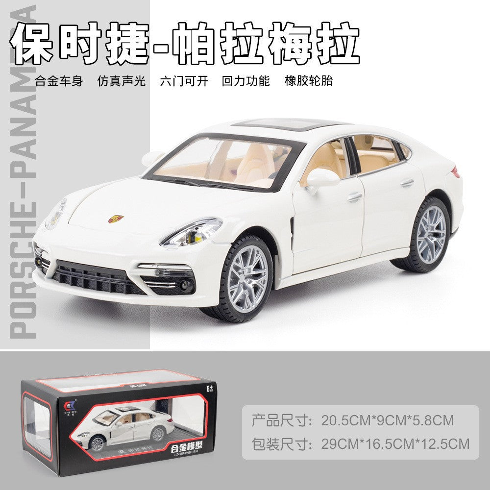 合金車模1:24 Paramela 回力聲光玩具汽車音樂模型擺件收藏代發