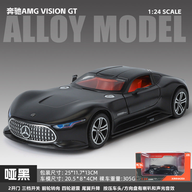 合金車模1比24 Daben Benz AMG GT跑車聲光回力玩具車音效模型
