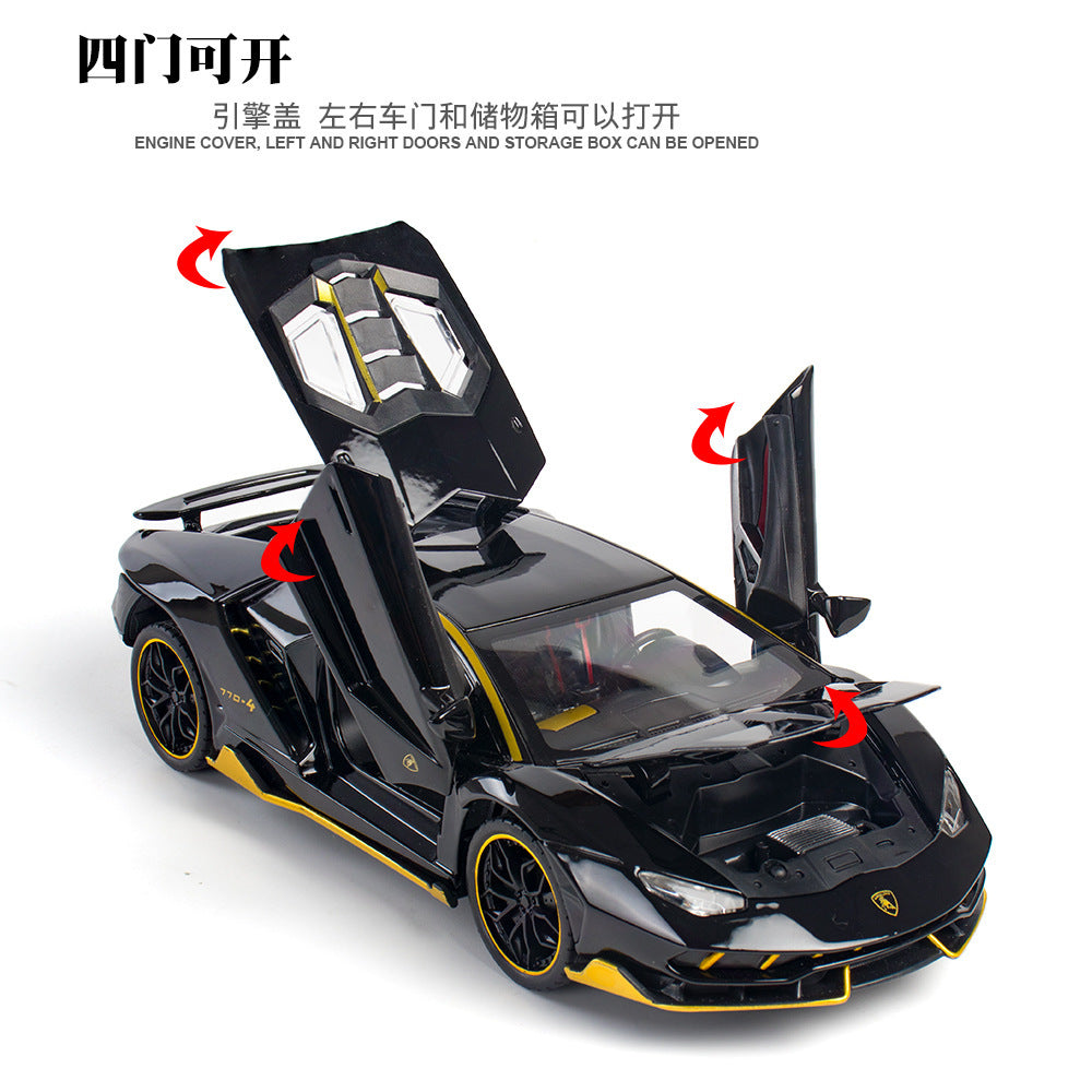 合金車模1:24 Rambo LP770跑車回拉聲光玩具車音樂模型飾品合集
