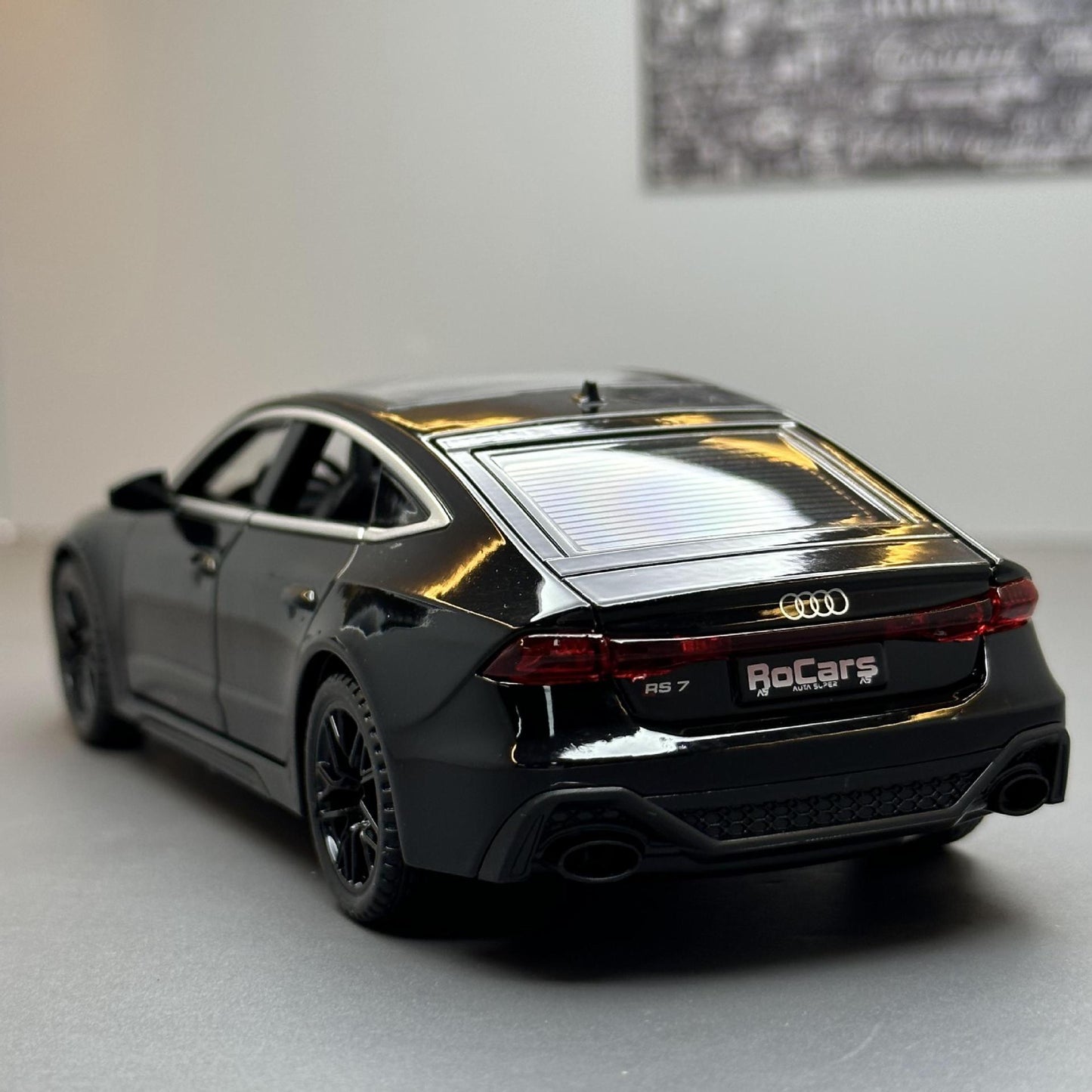合金車模1比32 Audi RS7跑車帶聲光回力玩具車音樂模型擺件藏品