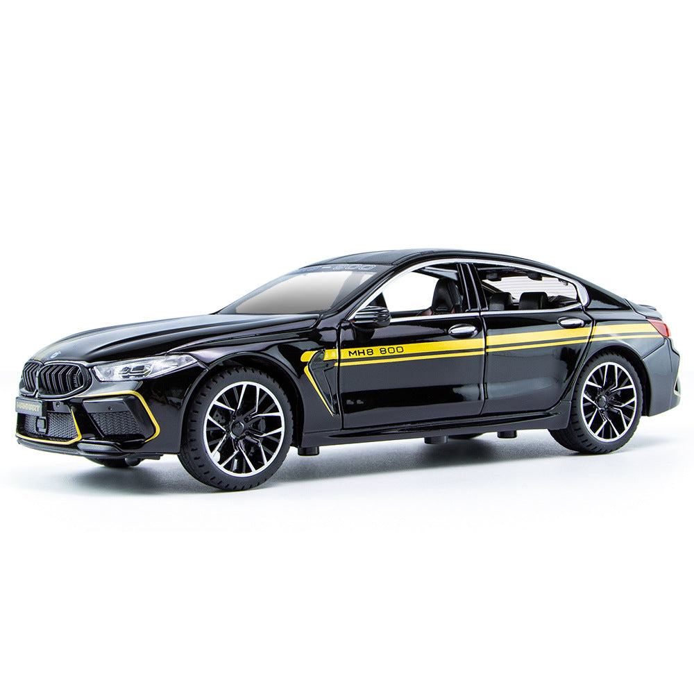 合金汽車模型1:24 BMW M8跑車聲光回拉兒童玩具汽車音樂模型裝飾品合集