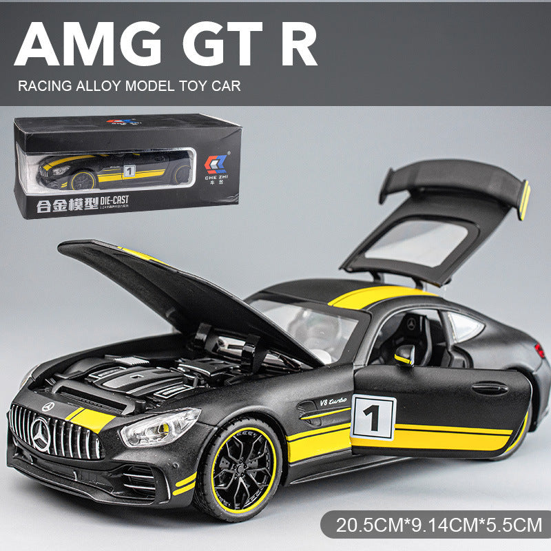 合金汽車模型1:24 Daben GT跑車聲光回拉玩具汽車音樂模型裝飾品批發代批發
