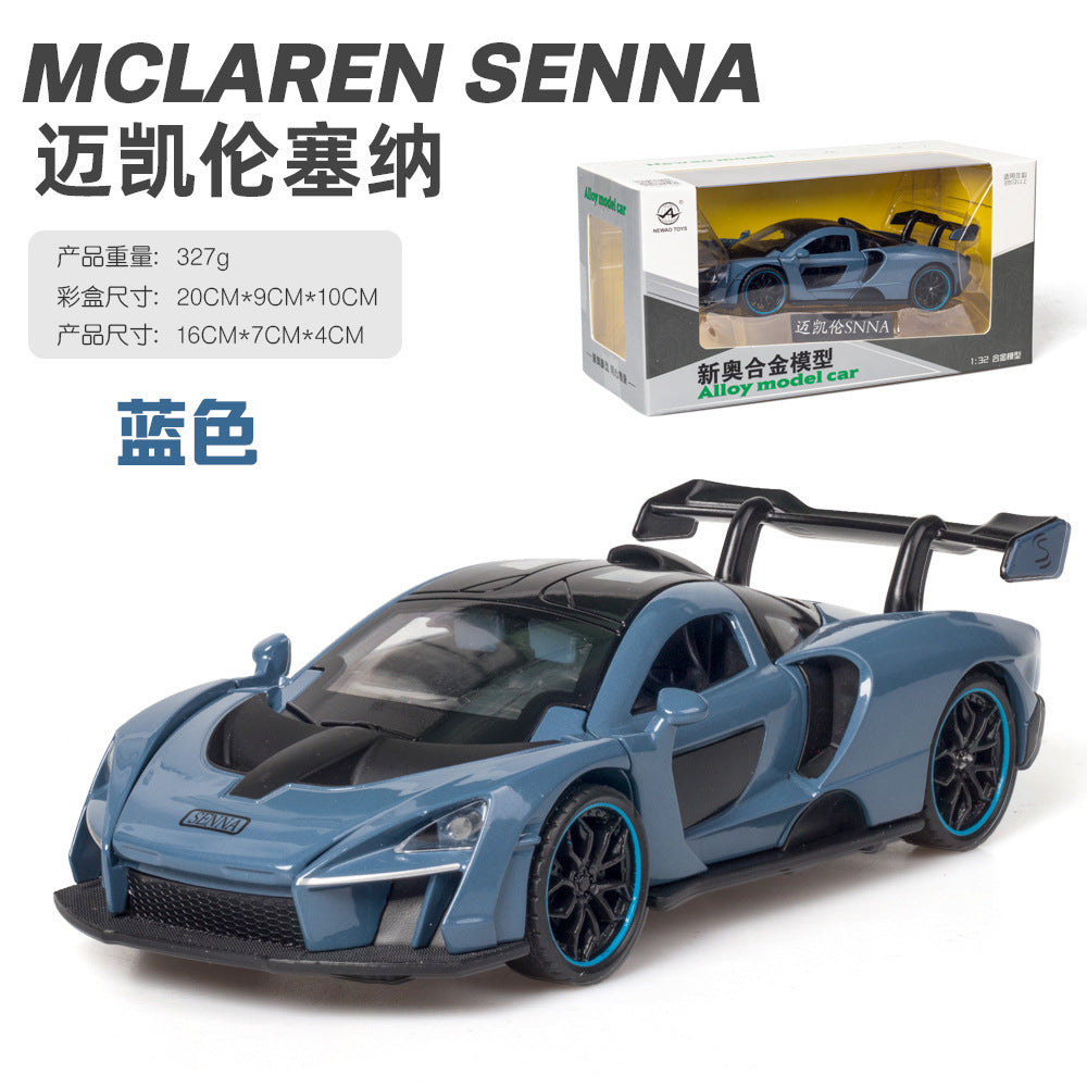 合金車模1:32 McLaren 塞納跑車發聲回力燈光玩具車音樂模型擺件