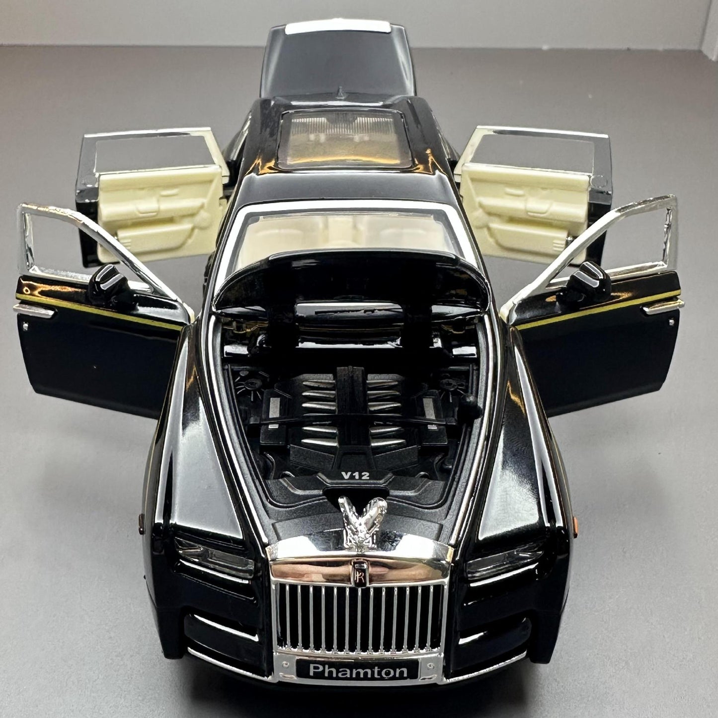 合金車模1:32 Rolls-Royce 幻影帶聲光回力玩具汽車音樂模型擺件